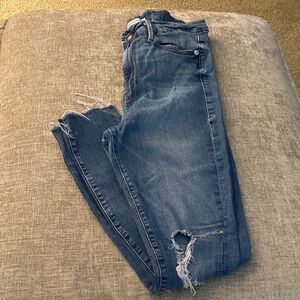 Good American Classic Blue Distressed Women Jeans